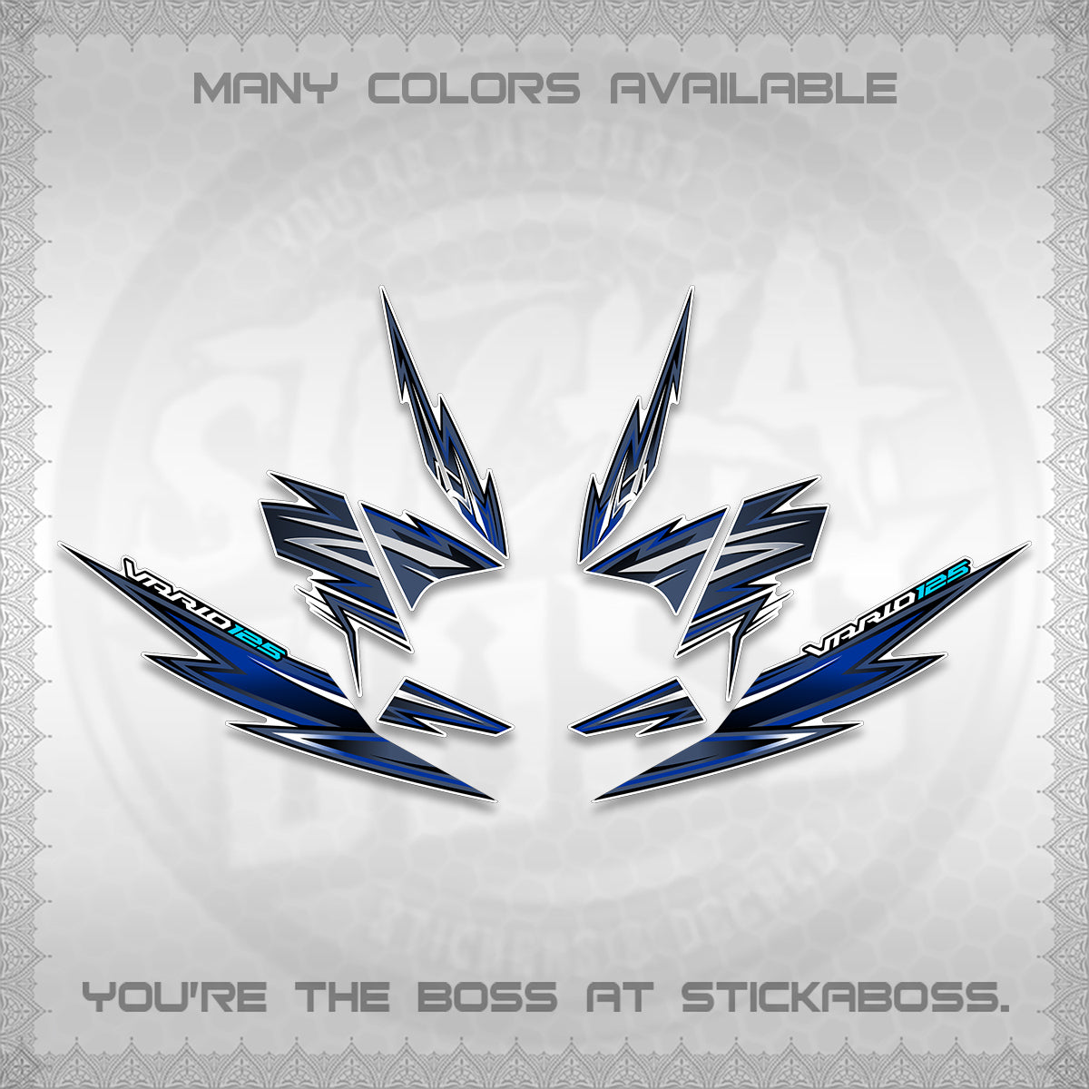 CLICK 125 V4 INDO VARIO FOR WHITE DECALS (2026 VANDOREN STYLE) STICKER DECALS By STICKABOSS