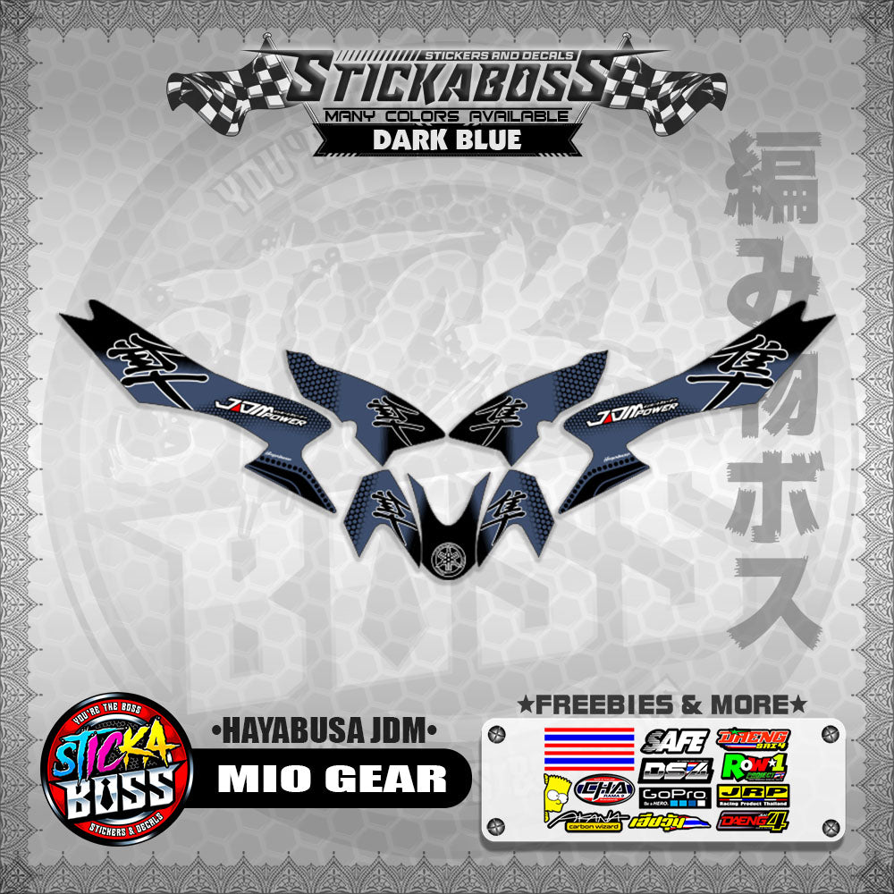 MIO GEAR STICKER DECALS ( HAYABUSA JDM )【WITH FREEBIES】