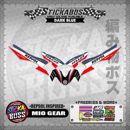 MIO GEAR STICKER DECALS ( REPSOL INSPIRED )【WITH FREEBIES】