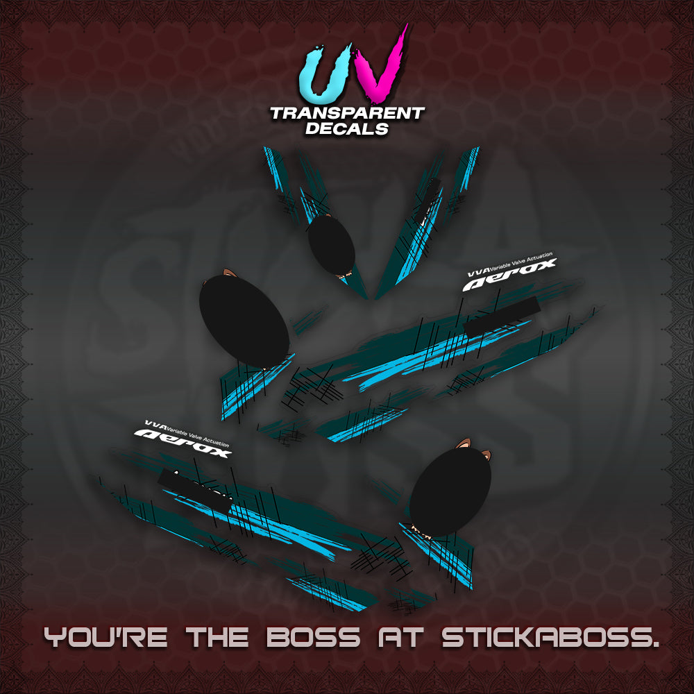 AEROX V2 DECAL(STUFF TOY 2 TONE)STICKER DECALS By STICKABOSS
