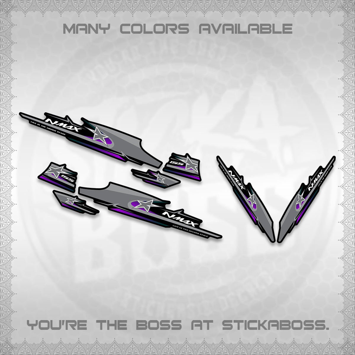 NMAX V1 THAI-INDO DECALS (THMI 02 DESIGN)STICKER DECALS By STICKABOSS
