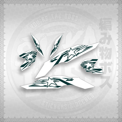 STICKER DECALS for CLICK V3 (CV3VRSTSTFOWH) By STICKABOSS (SOFIE LAMINATED WATERPROOF)