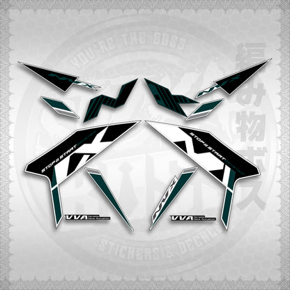 STICKER DECALS for AEROX V3 ALPHA TURBO INDO (AV3SHBOST) By STICKABOSS (SOFIE LAMINATED WATERPROOF)