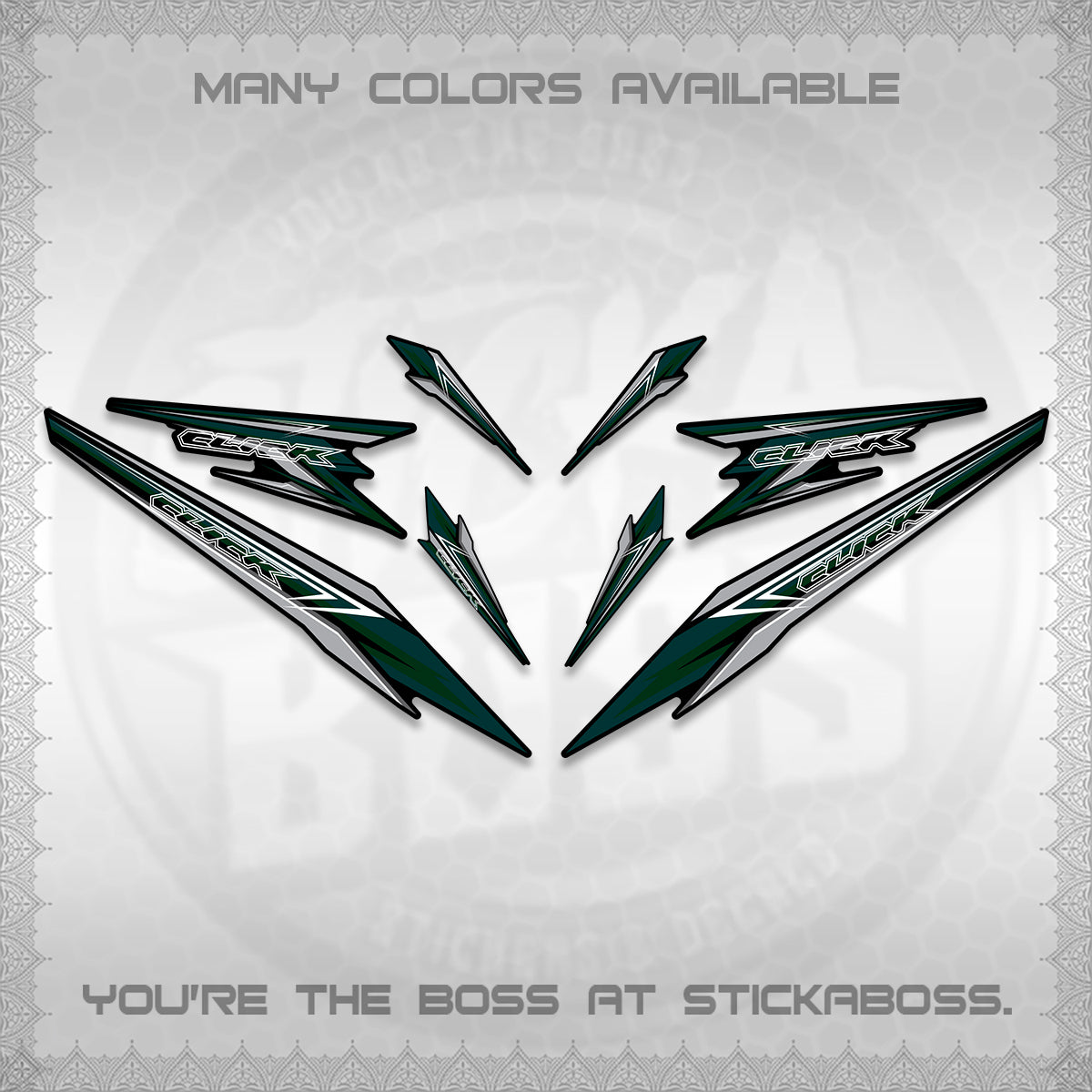 CLICK 160 DECALS(2026 SHARP 00-A1 DESIGN)STICKER DECALS By STICKABOSS