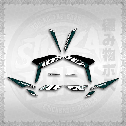 STICKER DECALS for AEROX V3 ALPHA TURBO INDO (AV3SODE25) By STICKABOSS (SOFIE LAMINATED WATERPROOF)