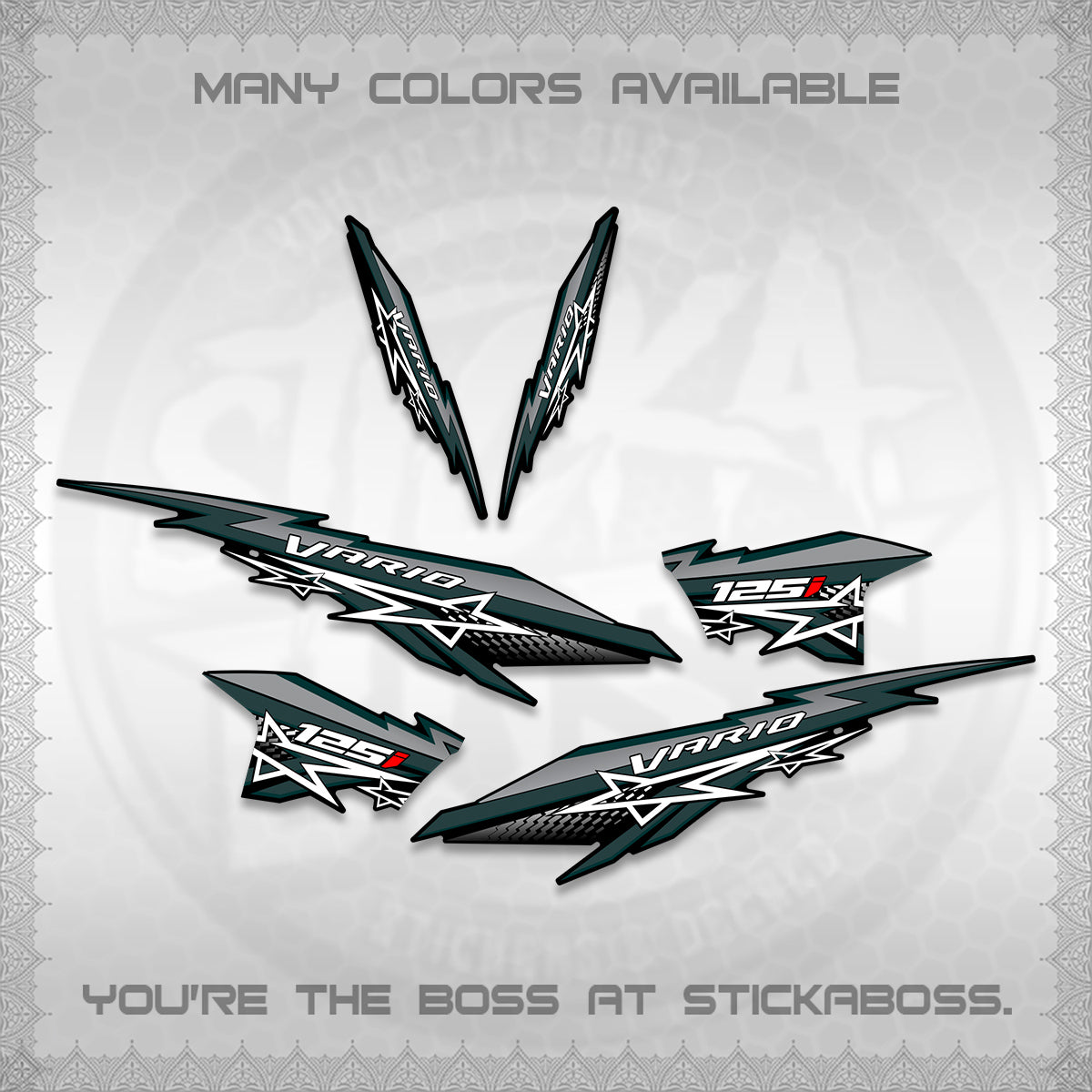 CLICK V2 INDO VARIO DECALS (A0002 STAR DESIGN)STICKER DECALS By STICKABOSS