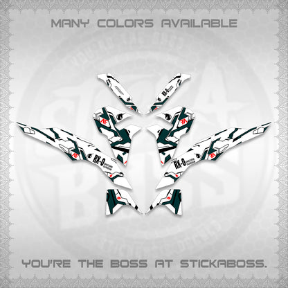 CLICK V3 VARIO FOR WHITE DECALS (UNICORN GUNDAM DESIGN) STICKER DECALS By STICKABOSS