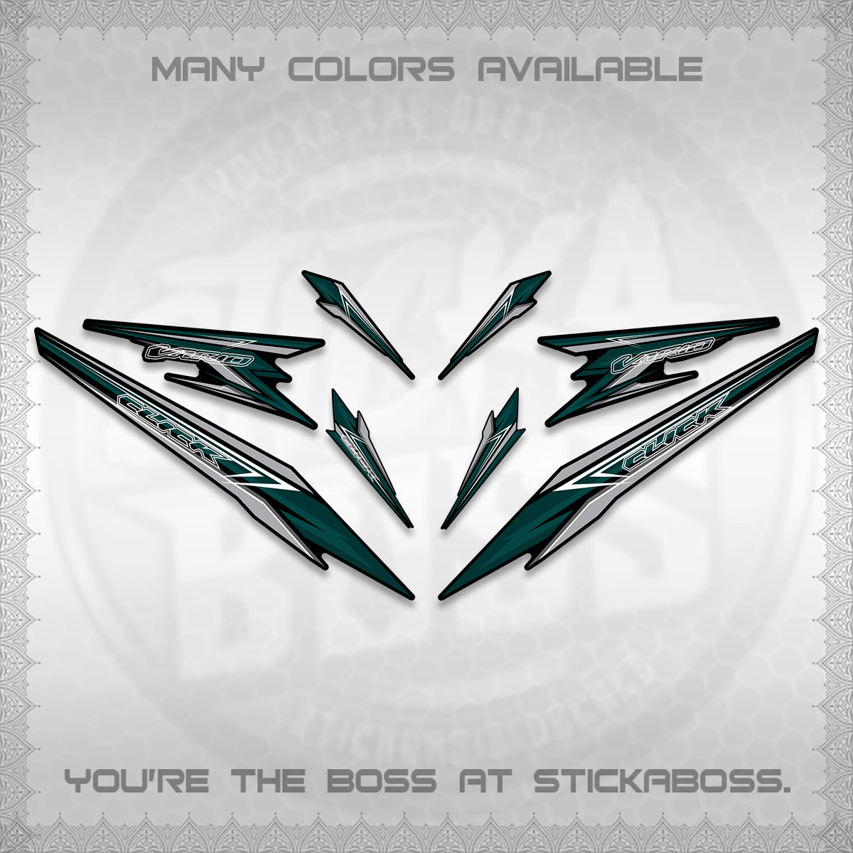 CLICK 160 VARIO DECAL(2026 SHARP 00-A1 DESIGN)STICKER DECALS By STICKABOSS