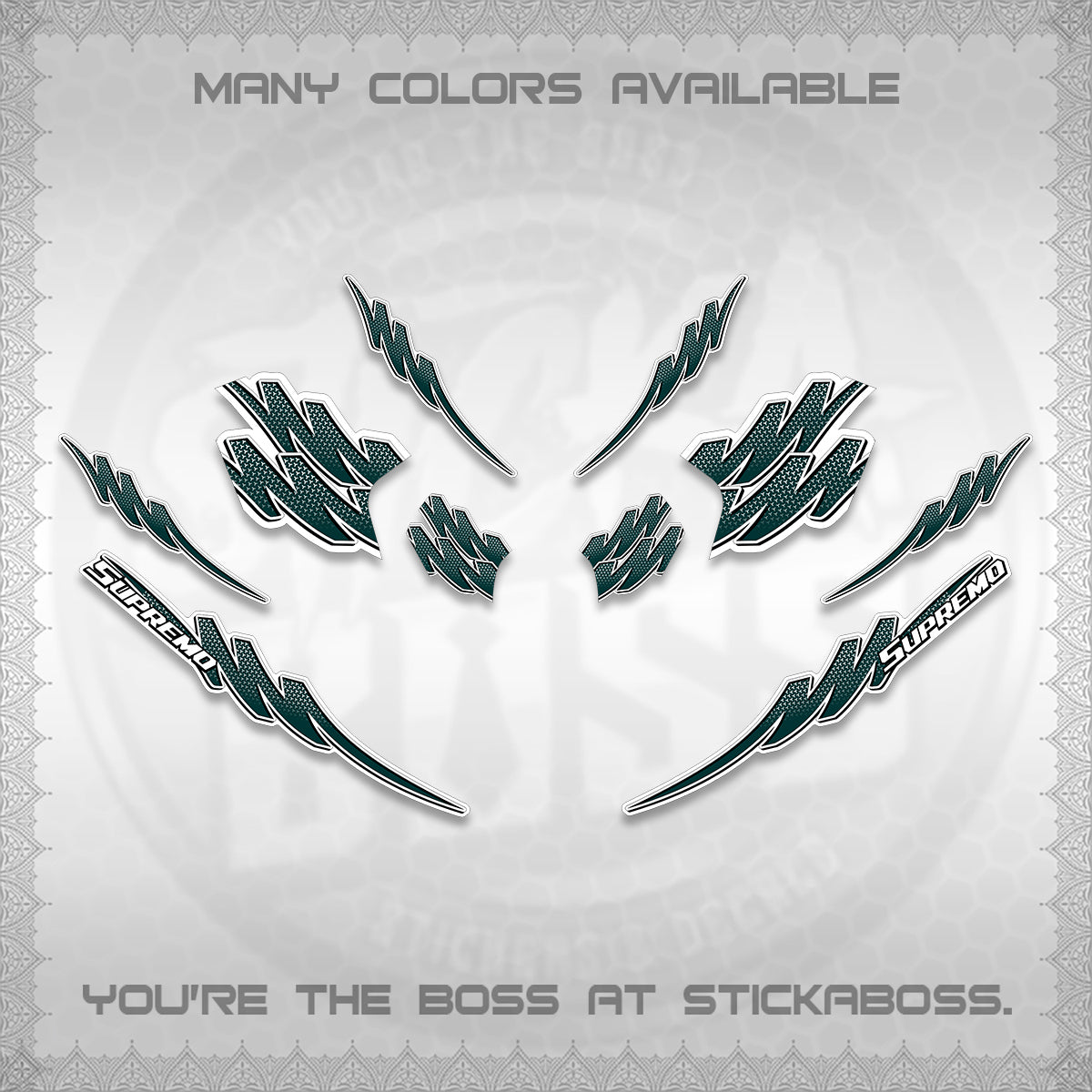 ADV 160 STRIPING FOR WHITE  (1 TONE PUTREA VIRDIAN)STICKER DECALS By STICKABOSS