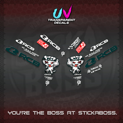 AEROX V2 UV TRANSPARENT DECALS (2026 RACE ZOMBIE DESIGN)STICKER DECALS By STICKABOSS