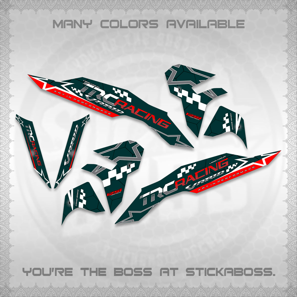 CLICK V3 DECALS (2026 TRC RACING DESIGN)STICKER DECALS By STICKABOSS