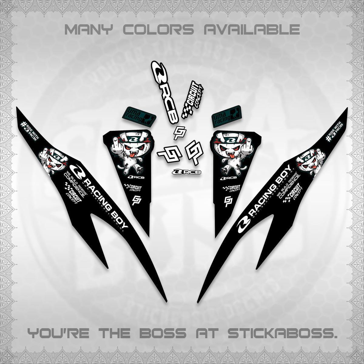 CLICK V2 DECALS (2026 RACE ZOMBIE DESIGN)STICKER DECALS By STICKABOSS