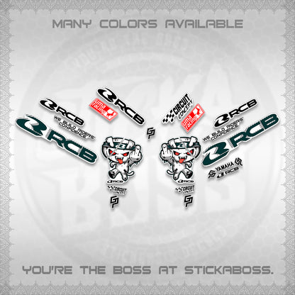 AEROX V2 FOR WHITE DECALS (2026 RACE ZOMBIE DESIGN) STICKER DECALS By STICKABOSS