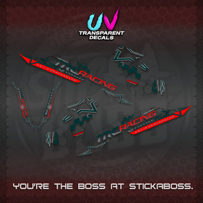 CLICK V3 UV TRANSPARENT DECALS (2026 TRC RACING DESIGN)STICKER DECALS By STICKABOSS