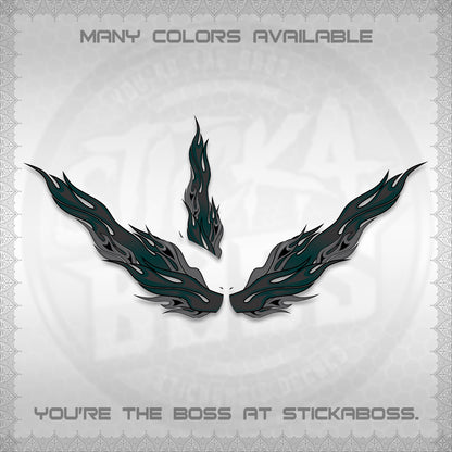 GIORNO 125 DECALS (2026 FIRE CUSTOM 003 DESIGN) STICKER DECALS BY STICKABOSS
