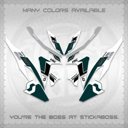 CLICK V2 FOR WHITE DECALS (SCOTTxHRC DESIGN) STICKER KITS By STICKABOSS