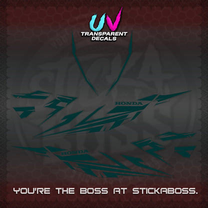CLICK 125 V4 UV TRANSPARENT DECALS (2026 MINIMAL 001 DESIGN)STICKER DECALS By STICKABOSS