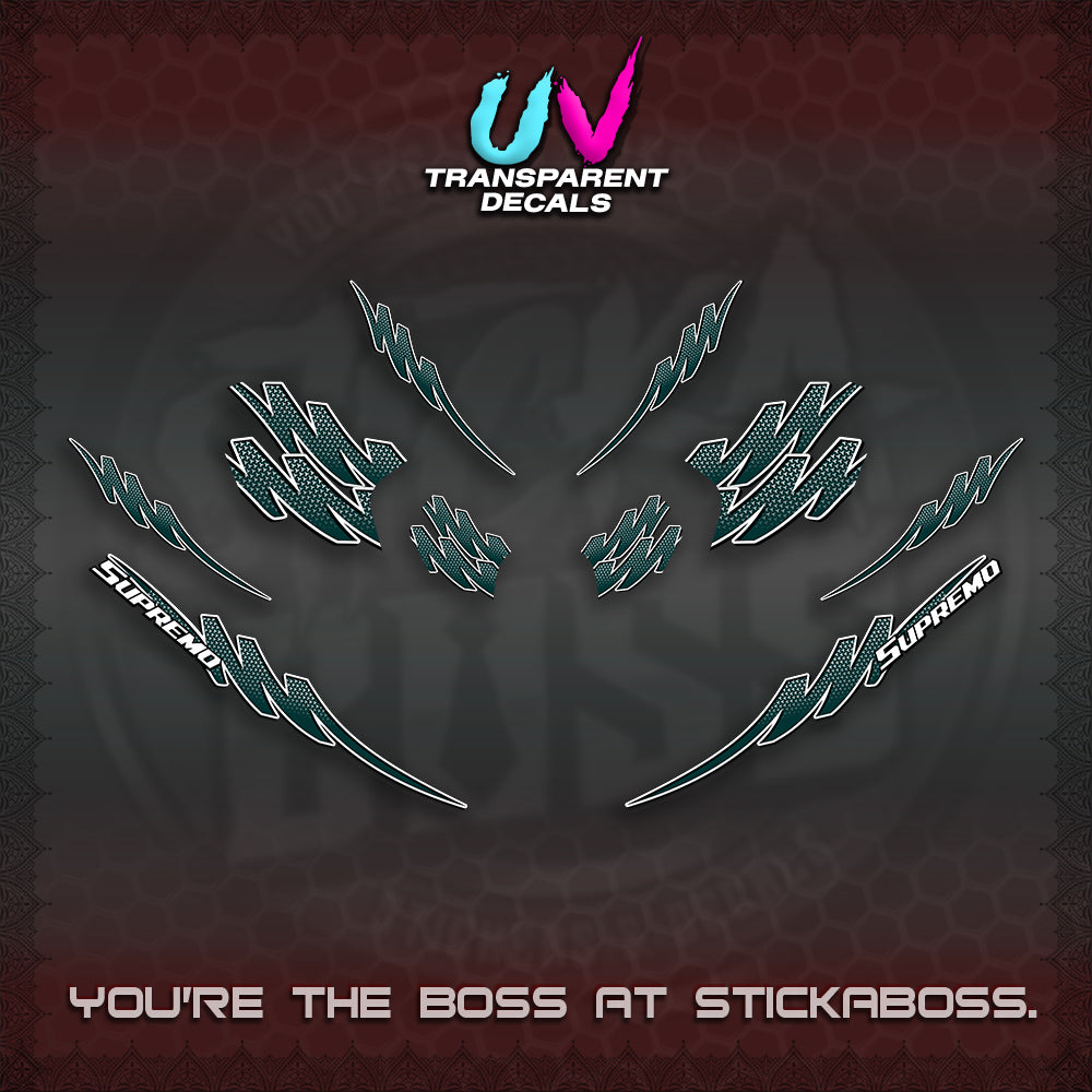 ADV 160 UV TRANSPARENT STRIPING(1 TONE PUTREA VIRDIAN) STICKER DECALS By STICKABOSS
