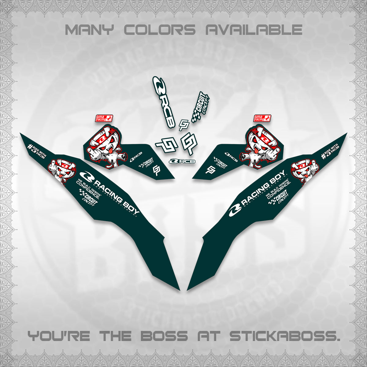 CLICK V3 DECALS (2026 RACE ZOMBIE DESIGN)STICKER DECALS By STICKABOSS