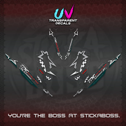 CLICK V4 UV TRANSPARENT DECALS (2026 TRC RACING DESIGN)STICKER KITS By STICKABOSS