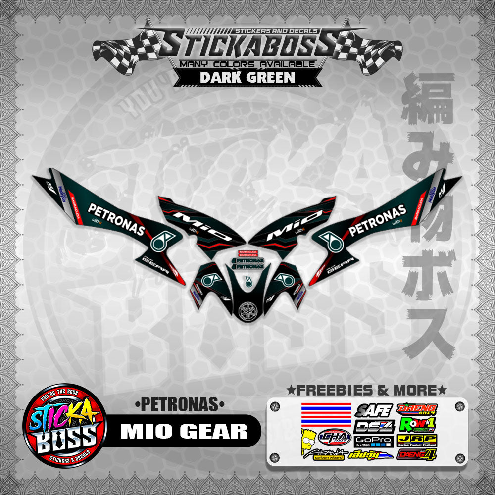 MIO GEAR STICKER DECALS ( PETRONAS )【WITH FREEBIES】