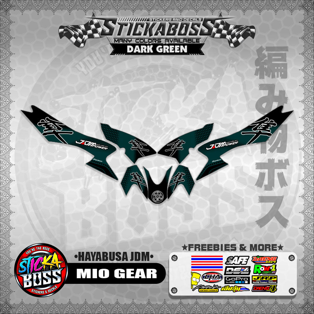 MIO GEAR STICKER DECALS ( HAYABUSA JDM )【WITH FREEBIES】