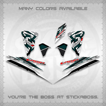 CLICK 125 V2 FOR WHITE INDO-MALAY VARIO DECALS (2026 CUSTOM V001 DESIGN)STICKER DECALS By STICKABOSS
