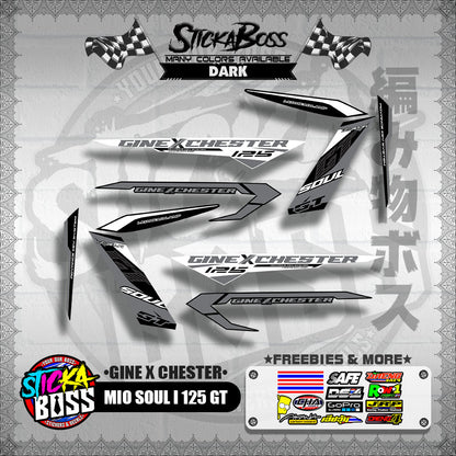 MIO SOUL I 125 GT DECALS ( GINE X CHESTER )【WITH FREEBIES】