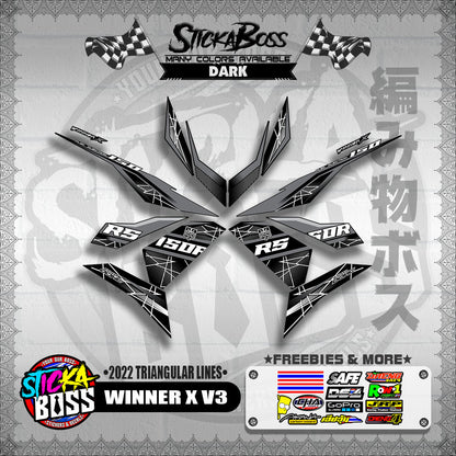 WINNER X V3 DECALS ( 2022 TRIANGULAR LINES )【WITH FREEBIES】