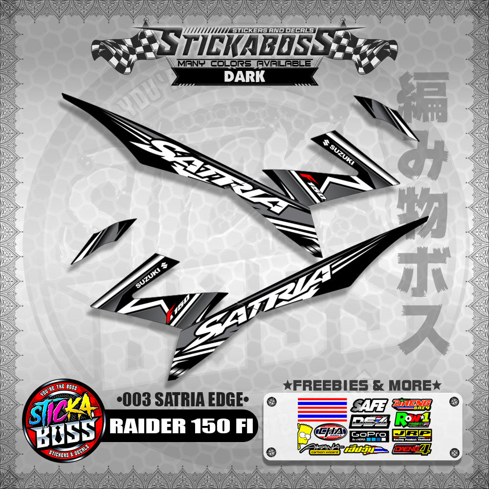 RAIDER 150 FI MALAYSIAN STICKER DECALS ( 003 SATRIA EDGE )【WITH FREEBIES】