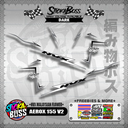 AEROX 155 V2 DECALS ( NVX MALAYSIAN FLOWER )【WITH FREEBIES】