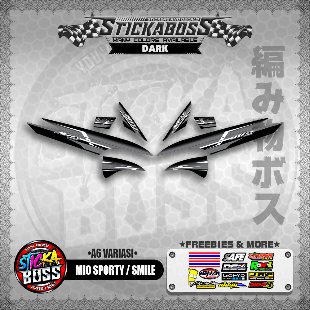 MIO SPORTY / SMILE INDO STICKER DECALS ( A6 VARIASI )【WITH FREEBIES】