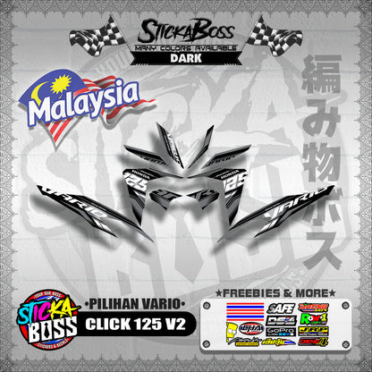 CLICK 125 V2 MALAYSIAN DECALS ( PILIHAN VARIO )