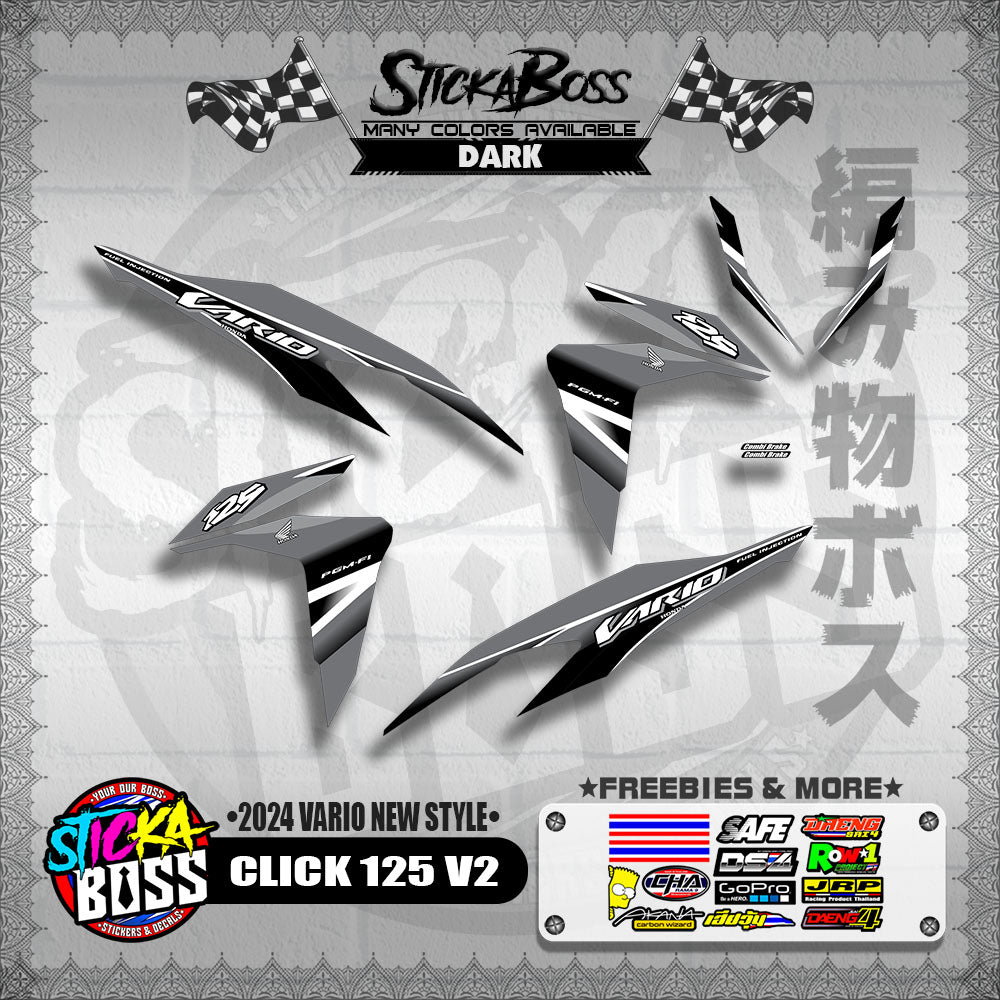 CLICK 125 V2 DECALS ( 2024 VARIO NEW STYLE )【WITH FREEBIES】
