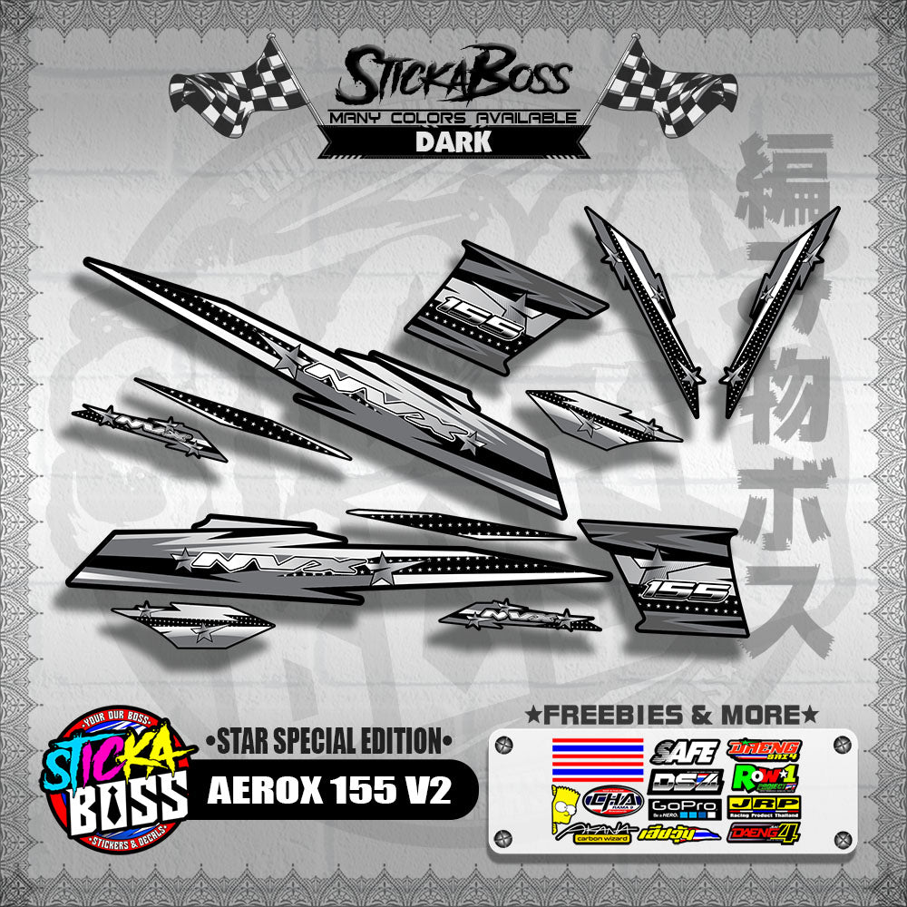 AEROX 155 V2 DECALS ( STAR SPECIAL EDITION )【WITH FREEBIES】