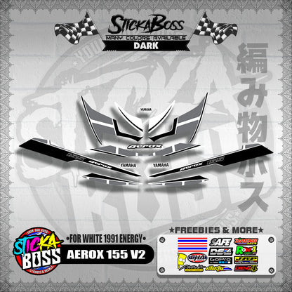 AEROX 155 V2 DECALS ( FOR WHITE 1991 ENERGY )【WITH FREEBIES】