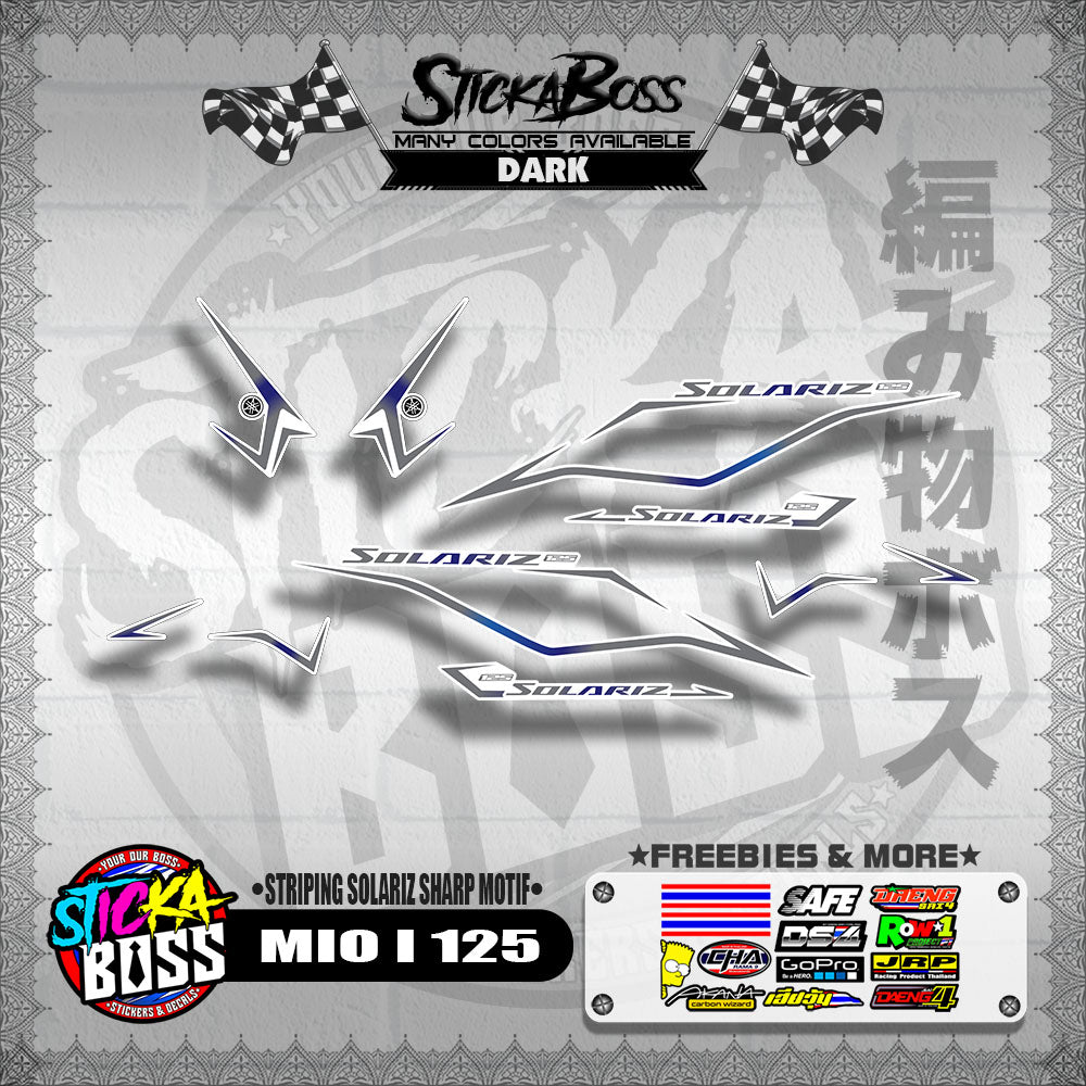 MIO I 125 MALAYSIAN DECALS ( STRIPING SOLARIZ SHARP MOTIF )【WITH FREEBIES】