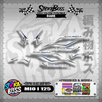 MIO I 125 MALAYSIAN DECALS ( STRIPING SOLARIZ SHARP MOTIF )【WITH FREEBIES】
