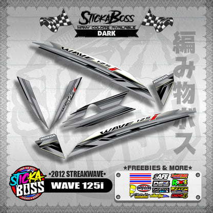 WAVE 125i DECALS ( 2012 STREAKWAVE )【WITH FREEBIES】