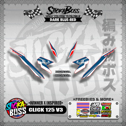 CLICK 125 V3 DECALS ( WINNER X INSPIRED )【WITH FREEBIES】