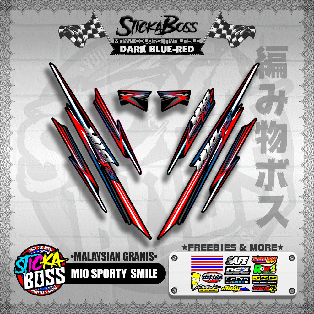 MIO SPORTY / SMILE DECALS ( MALAYSIAN GRANIS ) [ PREMIUM GLOSSY LAMINATED ]【WITH FREEBIES】