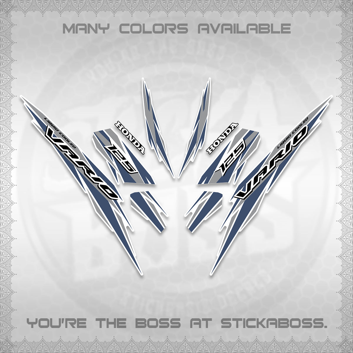 CLICK 125 V3 INDO FOR WHITE DECALS (2024 SV 22-A1 STYLE) STICKER KITS By STICKABOSS