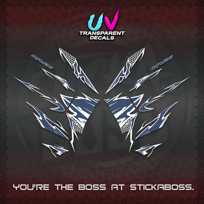 AEROX 155 V2 UV TRANSPARENT (VIETNAM STYLE-1 SPOT) FOR DARK COLORED COVER DECALS By STICKABOSS