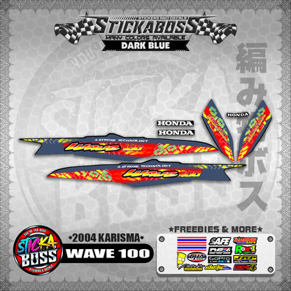 WAVE 100 STICKER DECALS ( 2004 KARISMA )【WITH FREEBIES】