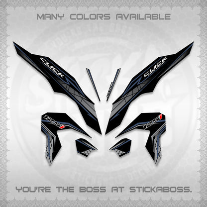 CLICK 125 V3 DECALS (2023 SIMPLE STRIPE DESIGN) STICKER DECALS By STICKABOSS