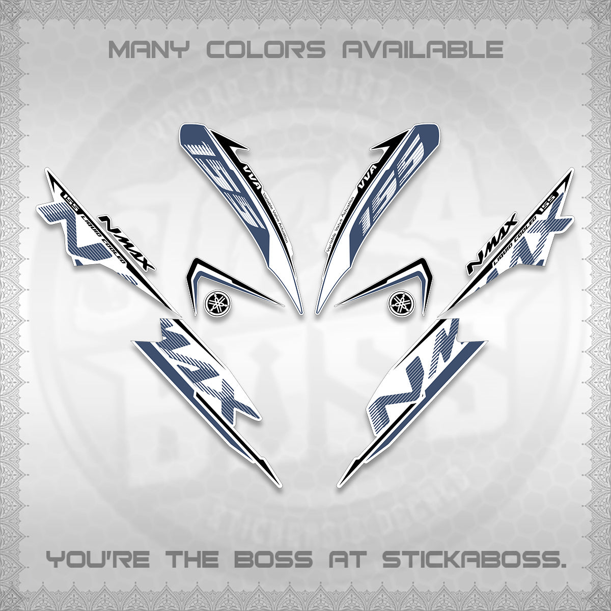 NMAX V1 THAI FOR WHITE DECALS (2020 DESIGN) STICKER DECALS By STICKABOSS