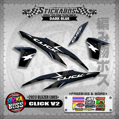 CLICK V2 STICKER DECALS ( 2023 BLAZER LINES )【WITH FREEBIES】