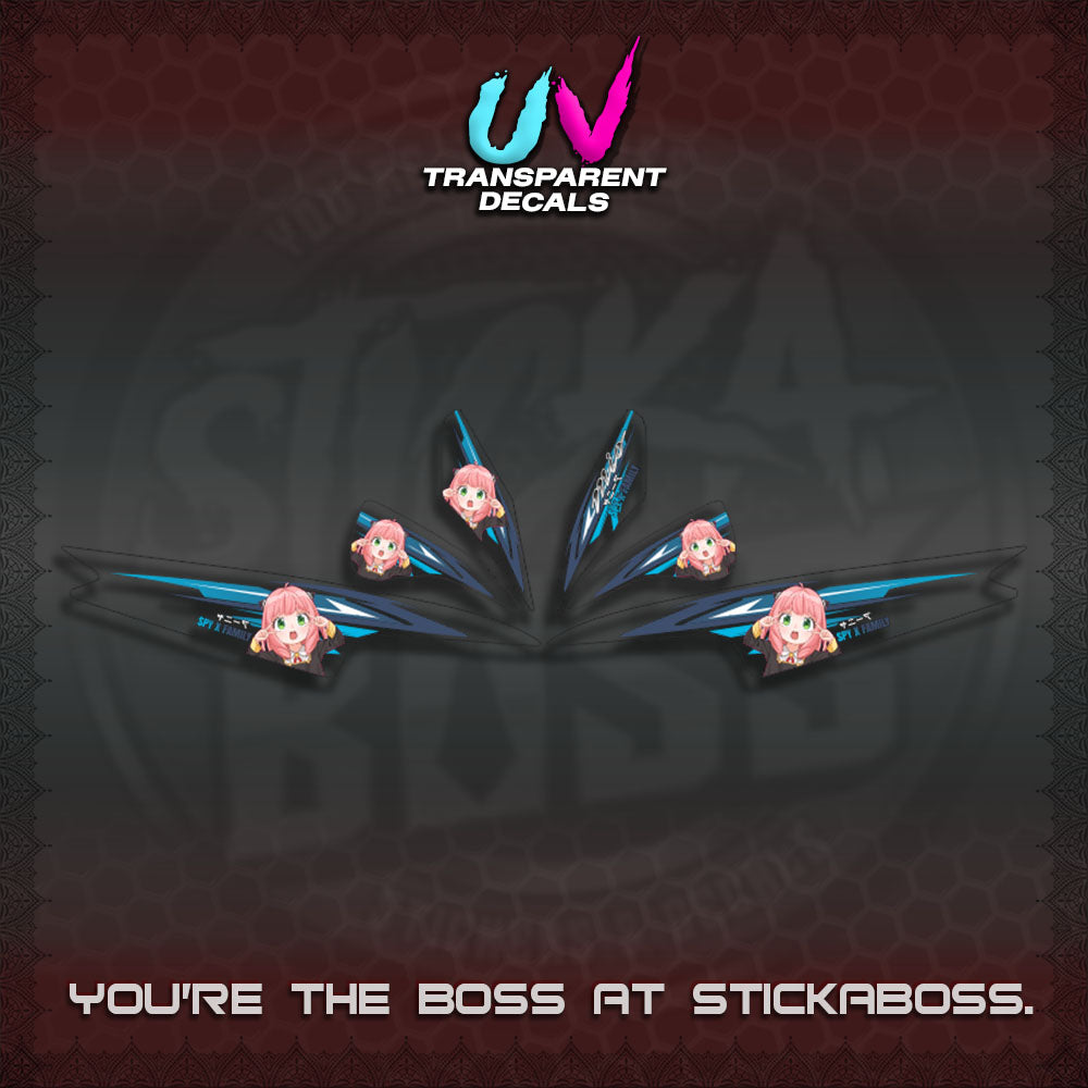 MIO SPORTY UV TRANSPARENT DECALS (2026 ANYA MOTIF DESIGN)STICKER DECALS By STICKABOSS