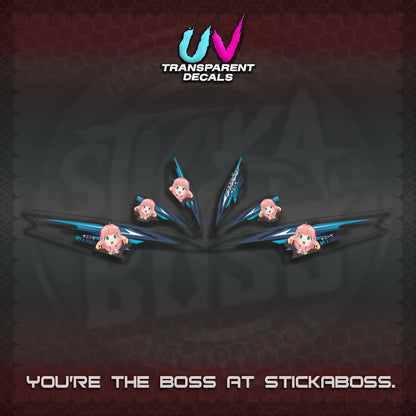 MIO SPORTY UV TRANSPARENT DECALS (2026 ANYA MOTIF DESIGN)STICKER DECALS By STICKABOSS