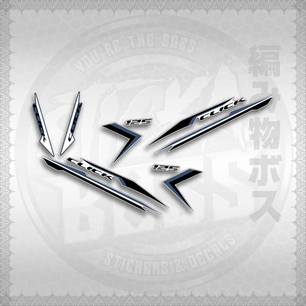 STICKER DECALS for CLICK 125 V3 (CV324NSTIN) By STICKABOSS (SOFIE LAMINATED WATERPROOF)